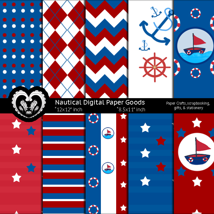 Nautical Paper Goods Kids Party Theme